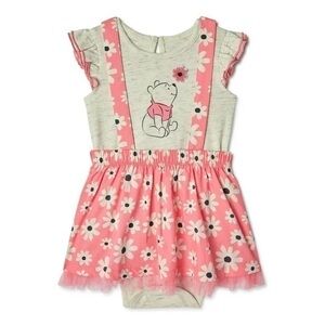 NWT. DISNEY Winnie The Pooh Pinafore Dress And Onesie